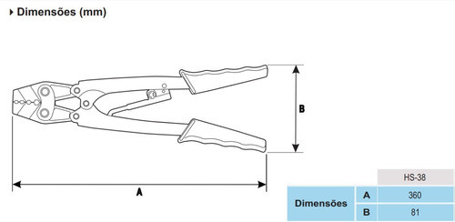 Alicate De Crimpagem Hs-38 (de 5,5-38mm²) 1