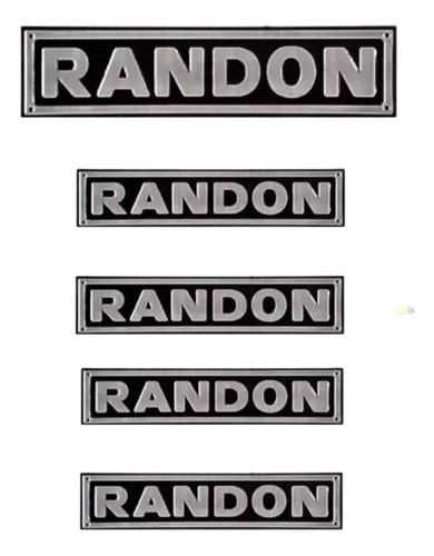 Kit Placa Randon 1 Traseira E 4 Laterais 0
