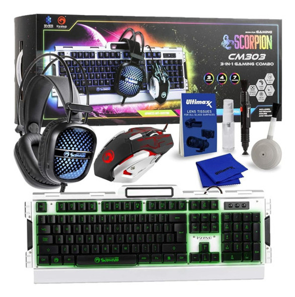 Ultimaxx Marvo Cm303 Scorpion 3-in-1 Backlit Gaming Combo - 0 Ultimaxx Marvo Cm303 Scorpion 3-in-1 Backlit Gaming Combo - 0