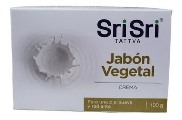Jabón Vegetal Con Crema Sri Sri Piel Suave Y Radiante 100 Gr 0