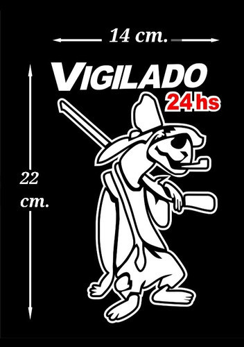 2 Calcomanías Vehiculo Vigilado 24 Hs. 0