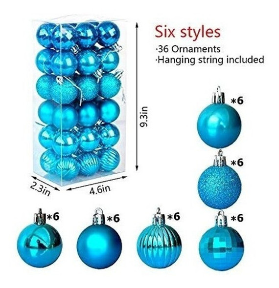 36 Bolas Para Arbol Navidad Loaengeo Celestes 6 Diseños 4cm 1 36 Bolas Para Arbol Navidad Loaengeo Celestes 6 Diseños 4cm 1