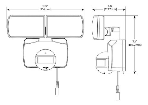 Halo Slmt Solar Motion Twin Led Reflector De Seguridad, Negr 1