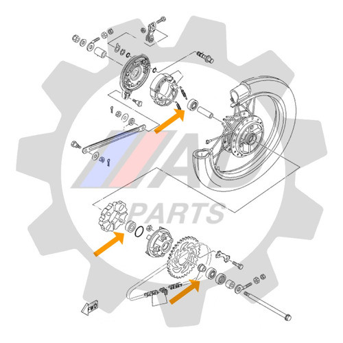 Rolamentos Roda Traseira Dafra Zig 50 1
