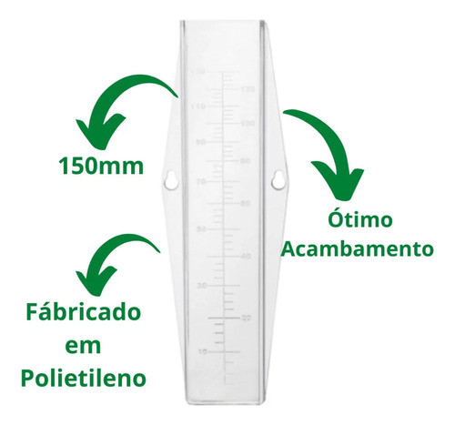 5x Pluviômetro Medidor De Chuva 150mm Transparente Em Cunha 1