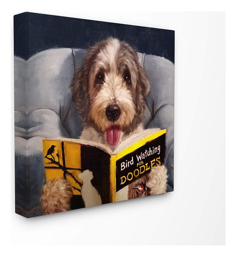Stupell Industries Bird Watching Doodle Funny Pet Dog Portra 0