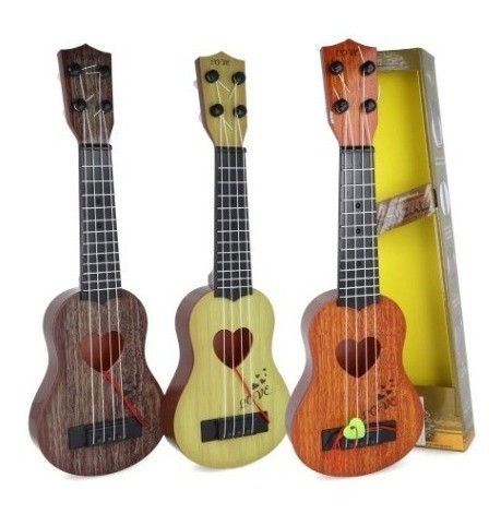 Guitarra Acustica De Niño De Juguete 4 Cuerdas Y Pùa 1