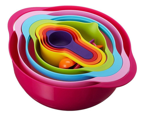 Set Cocina Gourmet 10 Piezas Bowls Y Medidores De Encastre 1