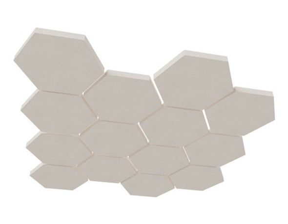 Hexagonal Colmeia 30x2,5cm Espuma Acústica Lã De Pet Top 0