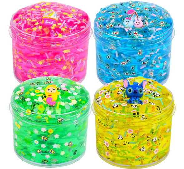 Kit De Slime Suave Con 4 Colores Para Aliviar Estrés 0