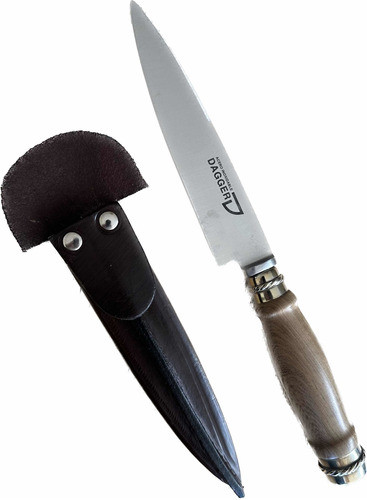 Cuchillo Artesanal Asado Dagger - Madera Y Alpaca Bombe 0