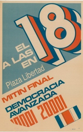 Afiche De 1984 Democracia Avanzada 10001 - Lámina 45x30 Cm. 0