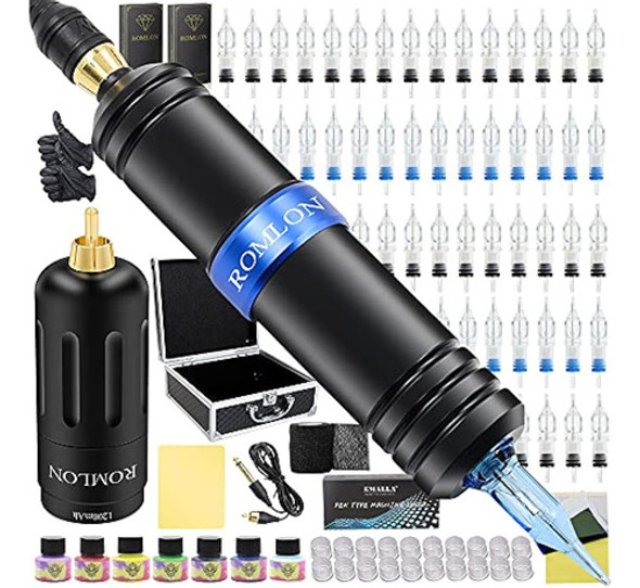 Romlon Tattoo Kit Wireless - Kit Completo De Rotuladores Par 0 Romlon Tattoo Kit Wireless - Kit Completo De Rotuladores Par 0