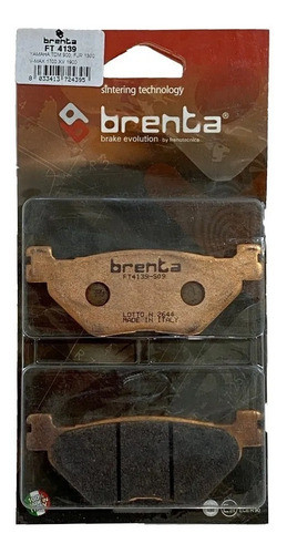 Pastilla Freno Brenta Yamaha Tdm 900 02-14 Sinteriz Trasera 0