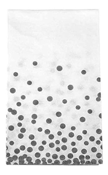 Toalla Para Invitados Tipo Tela | Confeti De Plata | Paquete 1
