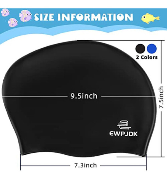Ewpjdk Gorro De Natación Para Niños Para Cabello 1