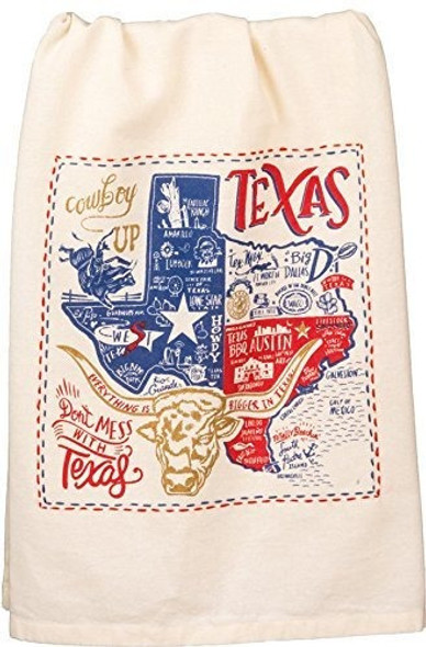 Primitivos Por Kathy States Dish Towel 28 X 28 Texas 0 Primitivos Por Kathy States Dish Towel 28 X 28 Texas 0