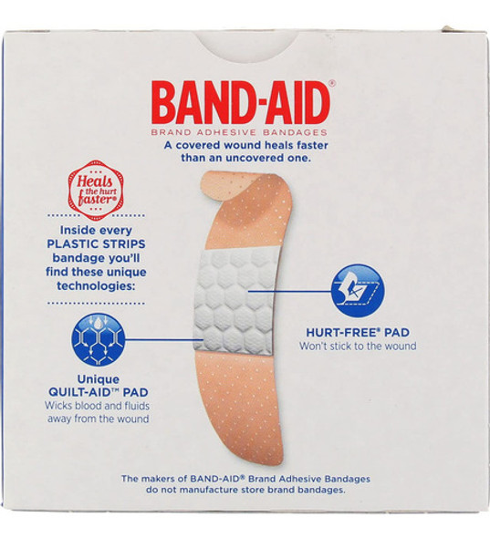 Band-aid Tiras De Plástico Tamaño Único 60 Cada Uno, Paq. 1 Band-aid Tiras De Plástico Tamaño Único 60 Cada Uno, Paq. 1