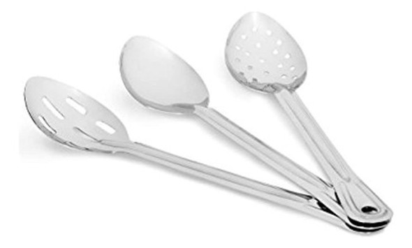 Juego De 3 Cucharas Artesanales De Acero Inoxidable De 13 Pu 0