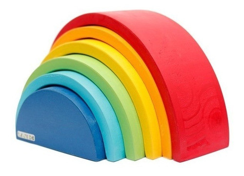 Arco Iris Ancho Waldorf Montessori 28cm X7,5cm 6 Piezas Mk 0