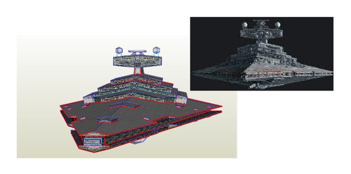 Planos Nave Destructor Imperial / Star Wars Jedi Darth Vader 0