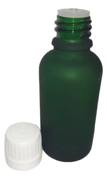Frasco Vidrio Verde Esmerilado 30ml Gotero Invertido X30 0