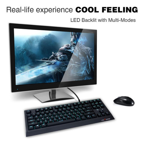 Gaming Teclado Mecánico Marrón Interruptores 87-llave 1