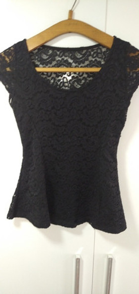 Blusa Dama Crop Top De Encaje Talle S 0