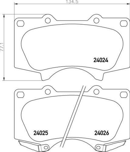 Juego De Pastillas De Freno Toyota Hilux Sw4 (05') 05/18 1