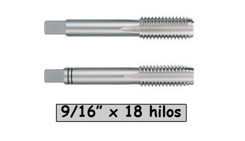 Juego De 2 Piezas De Macho 9/16 Pulgada X 18 Hilos M916p18 0