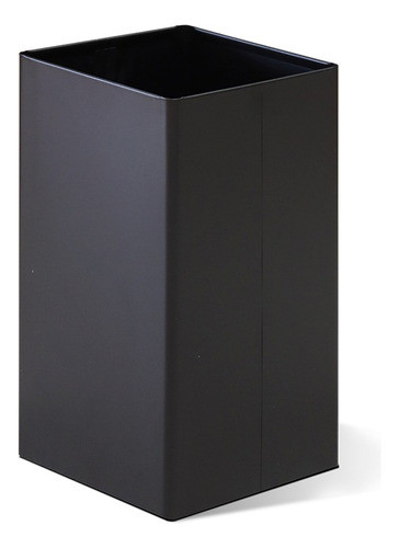 Papelera Metálica Color Negro. Gran Capacidad 0