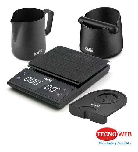 Kit Barista 4 Accesorios Cafe Especialidad Con Balanza Y Mas 1