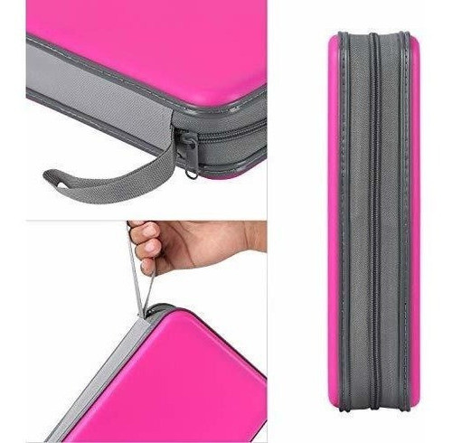 Porta Cd Dvd - Estuche Portatil - Capacidad 96u. - Rosa O. 1