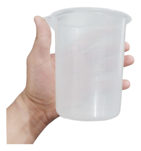 10 Copo Medidor Becker Em Polipropileno 600ml - Alto Relevo 1