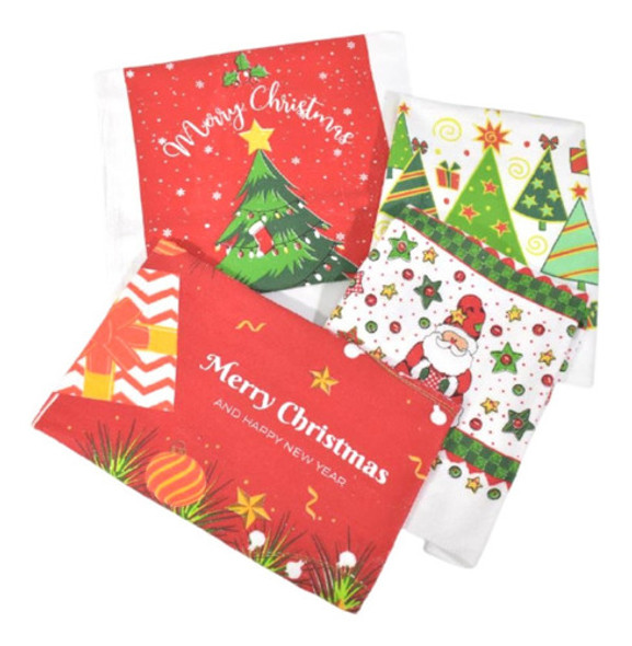 Repasador Navideño Estampado Pack X 6 Ct Plumitaa Nhc 0