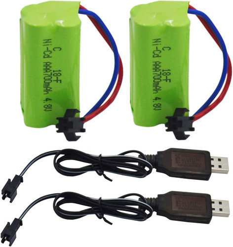 2 Baterias Aaa 4.8v 700mah  Para Amicool Threeking 1/28 0