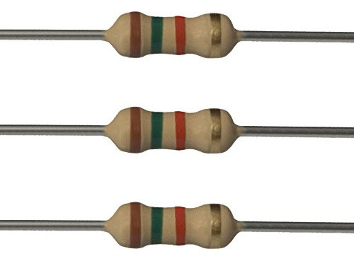50 Resistencias 2w 1.5k 1500 Ohm 1k5 5% Carbon 0