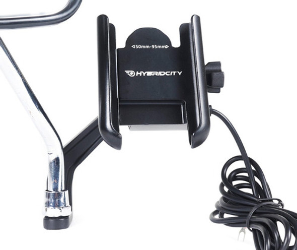 Soporte Porta Celular Motos Con Usb De Aluminio Para Espejo 0
