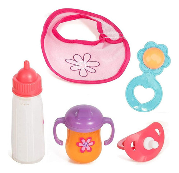 ~? Mommy & Me Baby Doll 5 Piece Feeding Accessories Set - In 0 ~? Mommy & Me Baby Doll 5 Piece Feeding Accessories Set - In 0