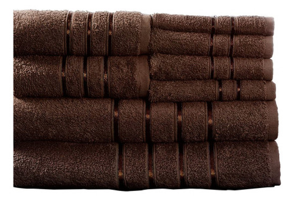 Lujosa Casa De 8 Piezas 100% Algodón Felpa Juego De Toallas 1