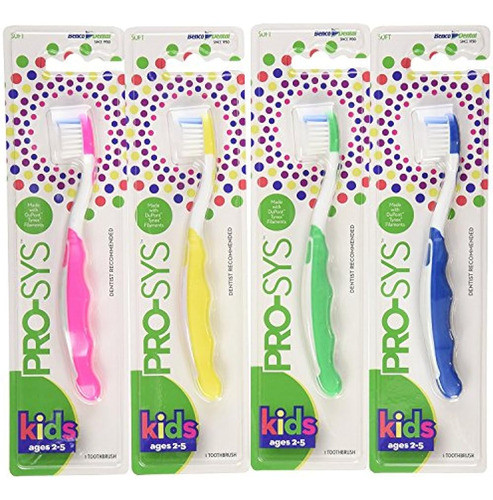 Cepillo De Dientes Pro-sys® Kids (paquete De 4 Colores) - He 0
