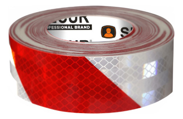 Cinta Reflectiva Para Vehículos Blanca/roja 10cmx5mts - Aym 0