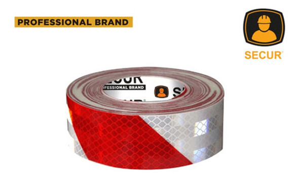 Cinta Reflectiva Para Vehículos Blanca/roja 10cmx5mts - Aym 1