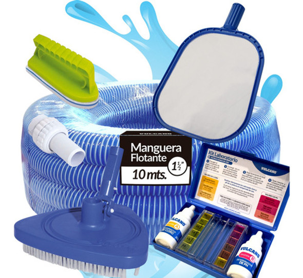 Limpieza Vulcano: Barrefondo + Manguera 10 Mts. + Kit Acc. 0