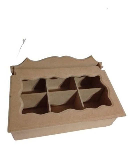 Caja De Te Tapa Calada X 6 Div Mdf 5,5mm Morema Trece 1 Caja De Te Tapa Calada X 6 Div Mdf 5,5mm Morema Trece 1