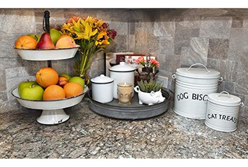 Creative Co-op Set De Dos Botes, Juego De 2, Blanco 1