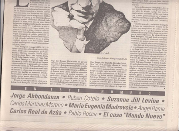 Especial Emir Rodriguez Monegal Pais Cultural Nº 207 1993 1