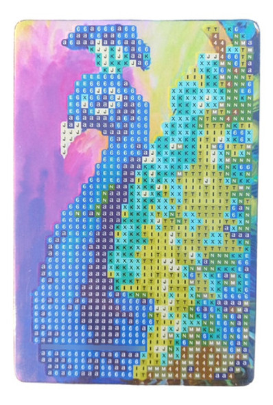 Pintura Por Diamantes Pavo Real Cuadro 15x10 Con Atril 0