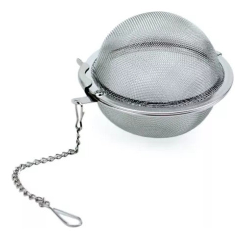 Infusor Inox Para Chás Mini Peneira Coador C/ Corrente Ervas 0