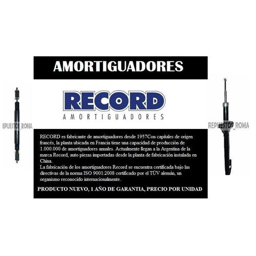 Kit Amortiguadores Record Trasero Mitsubishi Lancer 1